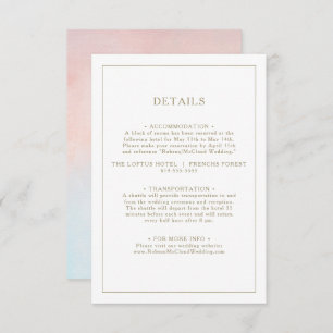 Carte Enceinte Summer Sunset Watercolor Détails