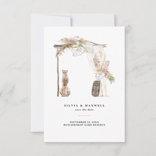 Carte Enchanted African Safari Wedding Enregistrer la da (Devant)
