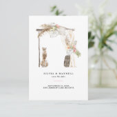 Carte Enchanted African Safari Wedding Enregistrer la da (Debout devant)