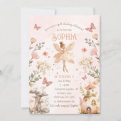 Carte Enchanted Forest Fairy Birthday Invitation (Devant)