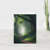 Carte Enchanted Forest Woods Blank Grey (Devant)
