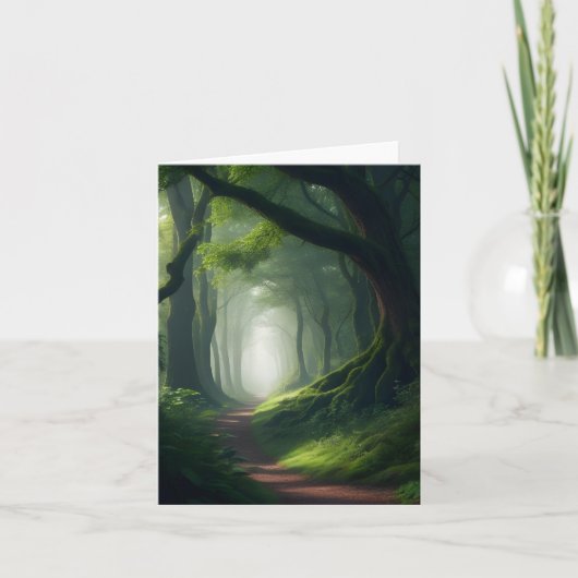 Carte Enchanted Forest Woods Blank Grey (Devant)