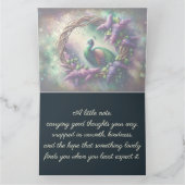 Carte Enchanted Peacock Floral Wreath (Intérieur)