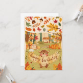 Carte Enchantée Assez Chaleureuse Automne automne Happy  (Devant/Arrière en situation)