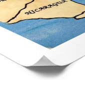 Carte enchantée des Caraïbes Impression 20x30 (Coin)