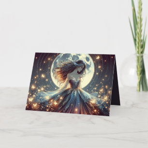 Carte Enchanteresse Papillon au Clair de Lune Fantastiqu