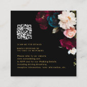 Carte Encl PixDezines Fleurs Moody foncé RSVP (Dos)