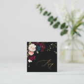 Carte Encl PixDezines Fleurs Moody foncé RSVP (Debout devant)