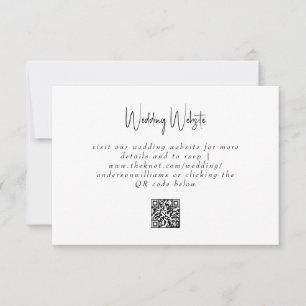 Carte Enclosure Code QR Mariage Simple Moderne Tropical