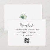Carte Enclosure Code QR Mariage Simple Moderne Tropical (Devant / Derrière)