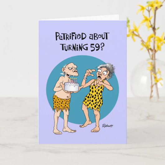 Carte Encore 59e anniversaire (Fleur jaune)