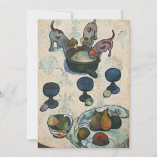 Carte Encore la vie avec trois chiots   Paul Gauguin