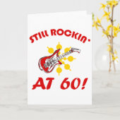 Carte Encore Rockin À 60 Ans ! (Fleur jaune)