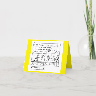 Carte Encore song Joke Birthday