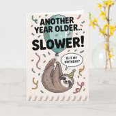 Carte Encore un an plus... LENT (Fleur jaune)