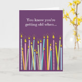 Carte Encore un anniversaire, trop de bougies (Fleur jaune)