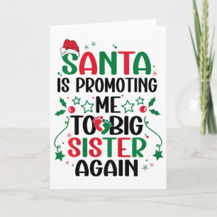 Carte Encore une fois, le père Noël me promeut grande sœ
