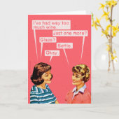 Carte Encore une fois....vin (Fleur jaune)