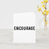 Carte Encourage One Word Insrational Motivational Distre (Fleur jaune)
