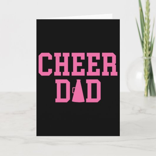 Carte Encourage Papa Cheerleading Rose (Devant)