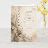 Carte Encouragement (Fleur jaune)