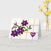 Carte Encouragement à garder l'Escalade avec Clematis (Fleur jaune)