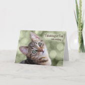 Carte Encouragement à penser à vous Tabby Kitten (Devant)
