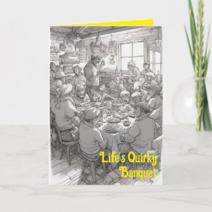 Carte Encouragement au banquet risqué de la vie