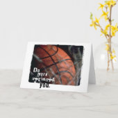 Carte encouragement au basket-ball (Fleur jaune)