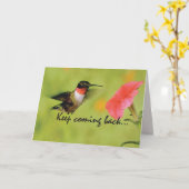 Carte Encouragement au rétablissement des colibris (Fleur jaune)