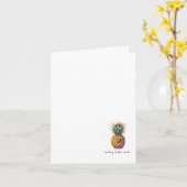 Carte Encouragement au transfert d'Embryo/IVF à l'ananas (Fleur jaune)