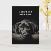 Carte Encouragement/ Bien se mignonner Chien du Labrador (Fleur jaune)