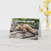 Carte Encouragement/ Bien S'Entendre Ours Animal (Fleur jaune)