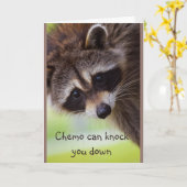 Carte Encouragement Chemo peut vous assommer Raccoon (Fleur jaune)