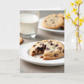 Carte Encouragement Cookies de chips au chocolat (Fleur jaune)