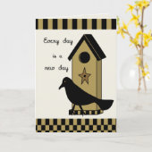 Carte Encouragement de Black Crow House (Fleur jaune)