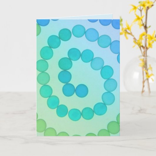 Carte Encouragement de l'art spiral (Fleur jaune)