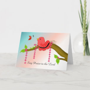 Carte Encouragement de l'oiseau chanteur
