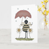 Carte Encouragement des abeilles (Fleur jaune)