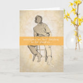 Carte Encouragement des femmes sans visage (Fleur jaune)