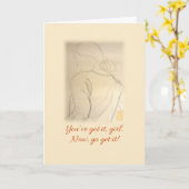 Carte Encouragement des filles Sketchy (Fleur jaune)