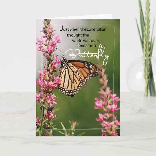 Carte Encouragement des papillons (Devant)