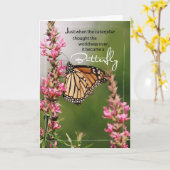 Carte Encouragement des papillons (Fleur jaune)