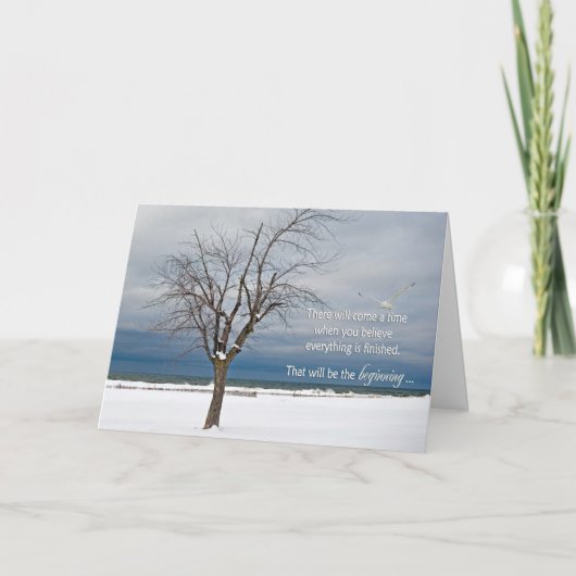 Carte Encouragement devis avec arbre (Devant)