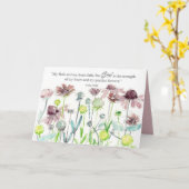 Carte Encouragement Dieu t'aime Écriture Psaume Fleur (Fleur jaune)