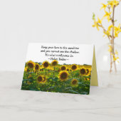 Carte Encouragement du terrain de tournesol (Fleur jaune)