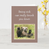 Carte Encouragement Être malade peut vous assommer. (Fleur jaune)