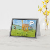 Carte Encouragement Funny Humour Chat Chien Vous Pouvez  (Fleur jaune)