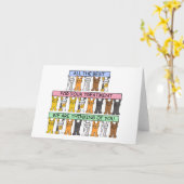 Carte Encouragement par le traitement Cartoon Chats (Fleur jaune)