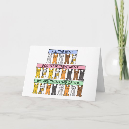 Carte Encouragement par le traitement Cartoon Chats (Devant)